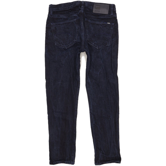 G-Star 3301 Selvedge Men Navy Straight Slim Jeans W32 L29