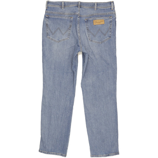 Wrangler Texas Men Blue Straight Slim Stretch Jeans W36 L29