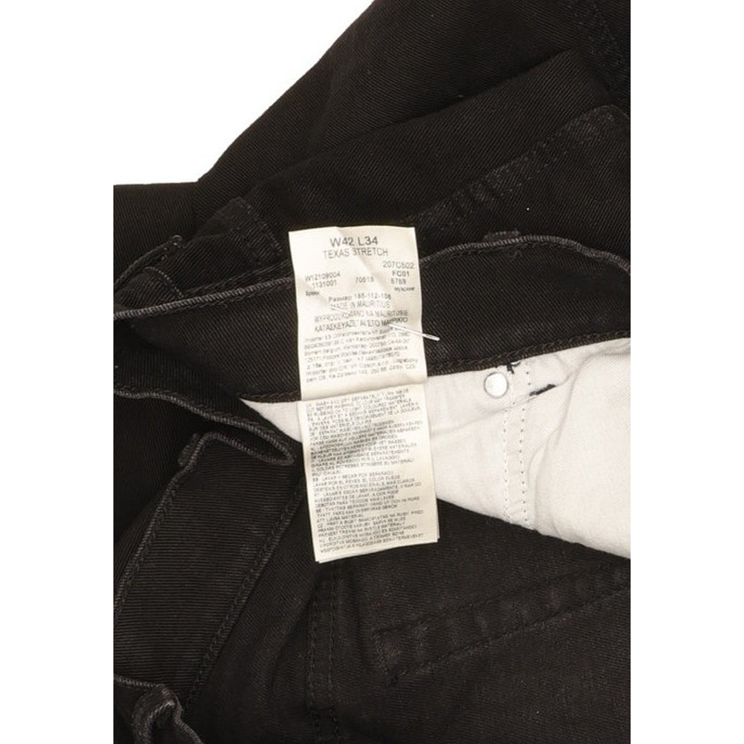 Wrangler Texas Men Black Straight Regular Stretch Jeans W42 L34
