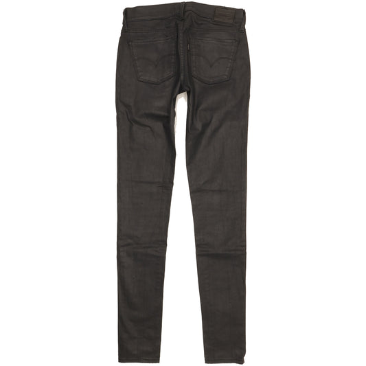 Levi's 710 Super Women Black Skinny Slim Stretch Jeans W25 L31