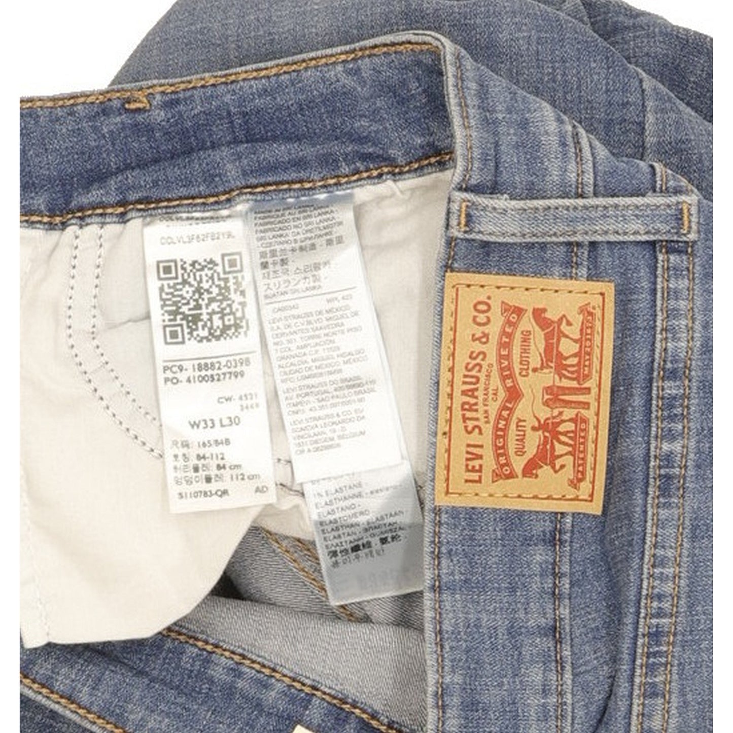 Levi's 721 Blue Skinny Slim Stretch Jeans High Waisted W33 L30
