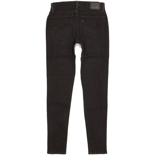 Levi's 710 Super Women Black Skinny Slim Stretch Jeans W28 L29