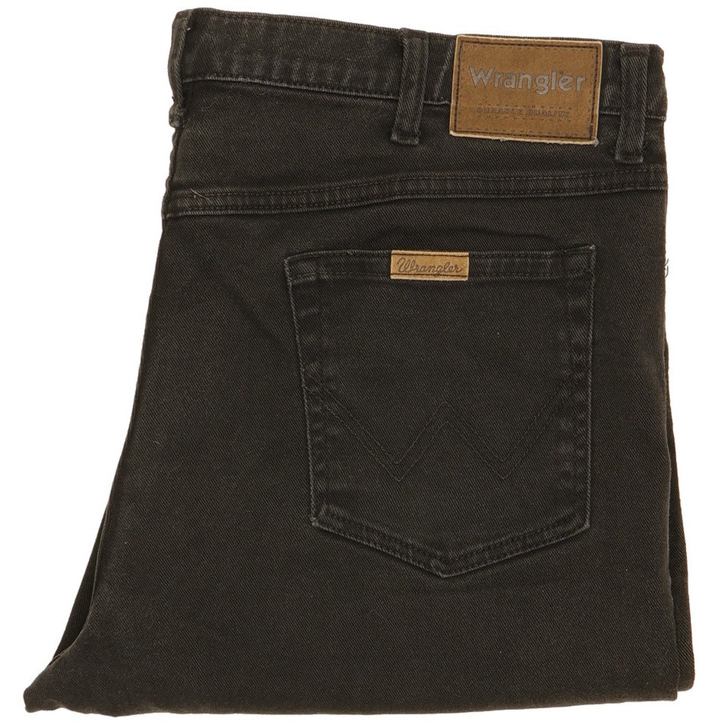 Wrangler Durable Quality Men Black Straight Regular Jeans W40 L30