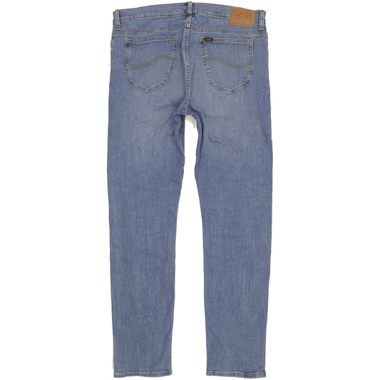 Lee Rider Men Blue Straight Regular Stretch Jeans W34 L32