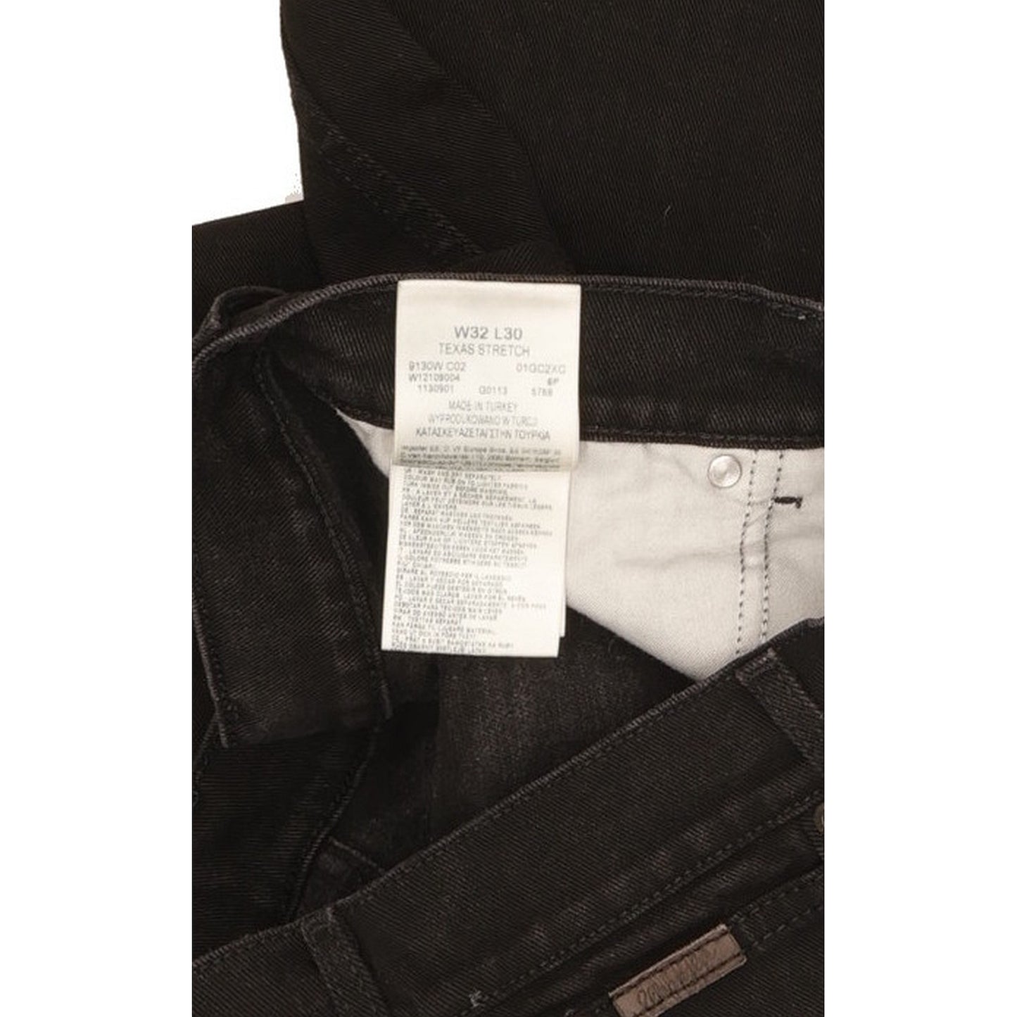 Wrangler Texas Men Black Straight Regular Stretch Jeans W32 L30