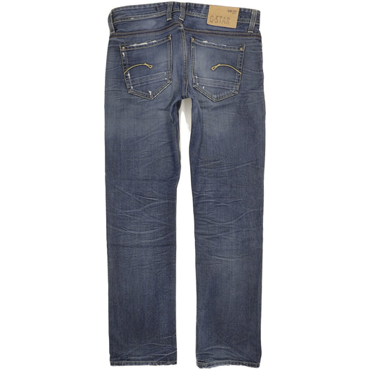 G-Star 3301 Men Blue Straight Regular Jeans W34 L32