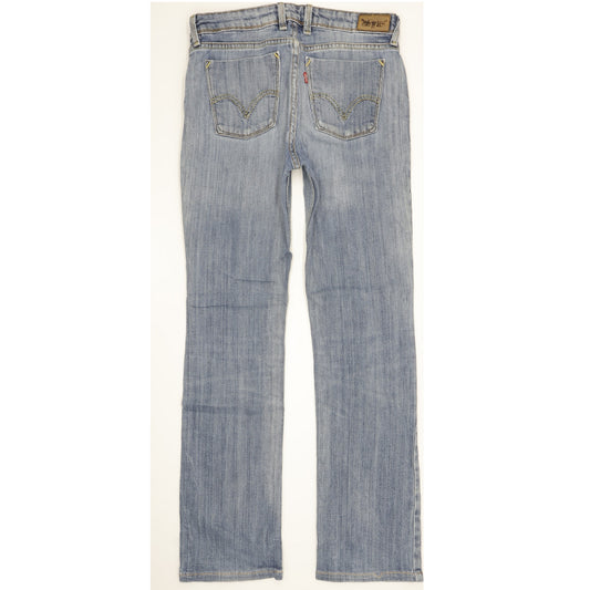 Levi's 627 Women Blue Straight Slim Stretch Jeans W31 L31