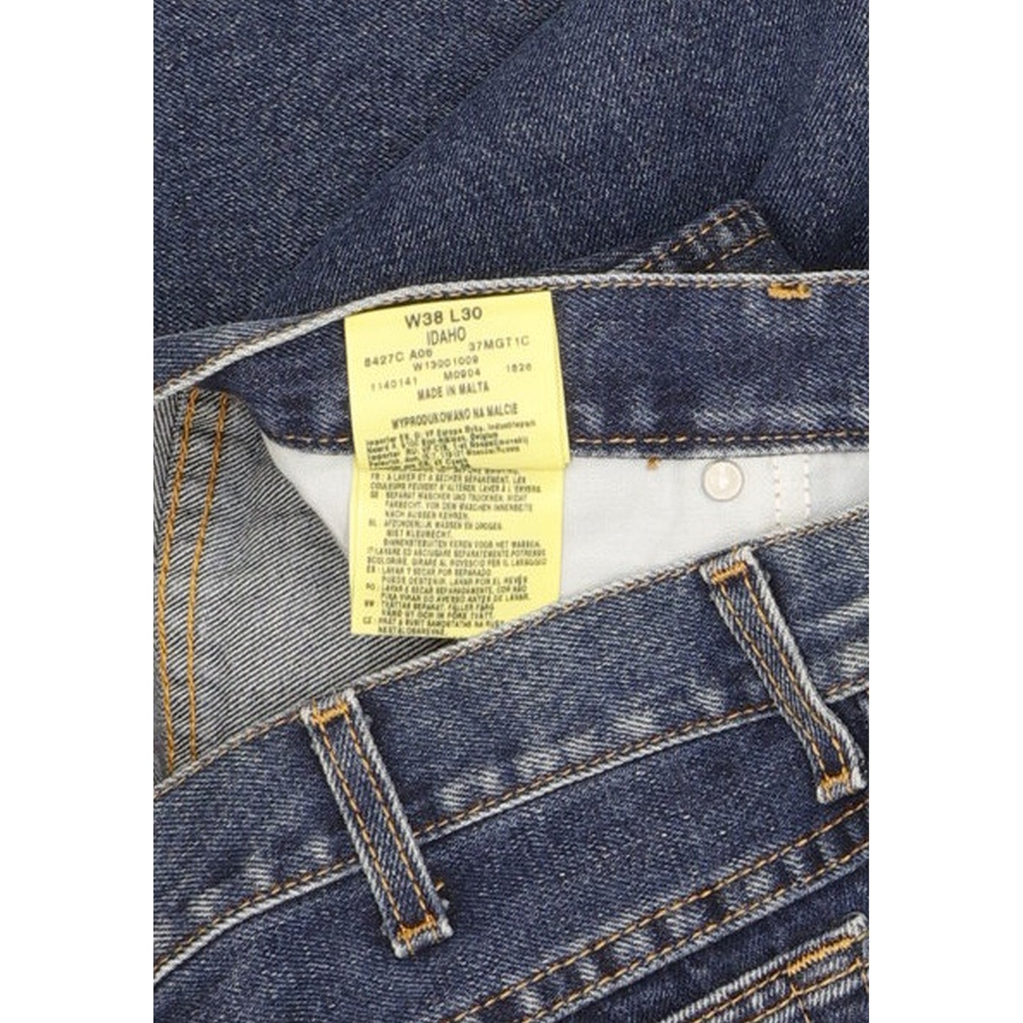 Wrangler Idaho Men Blue Straight Regular Jeans W38 L30
