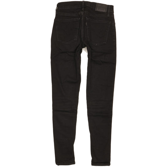 Levi's 710 Super Women Black Skinny Slim Stretch Jeans W26 L27