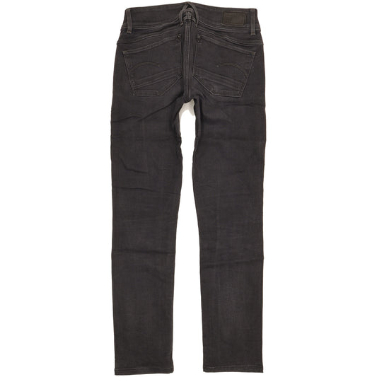 G-Star Lynn Women Black Straight Slim Stretch Jeans W26 L29