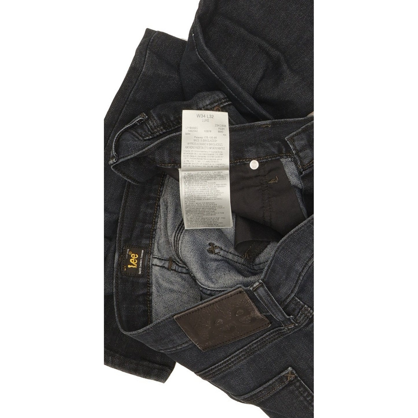Lee Luke Women Navy Skinny Slim Stretch Jeans W34 L32