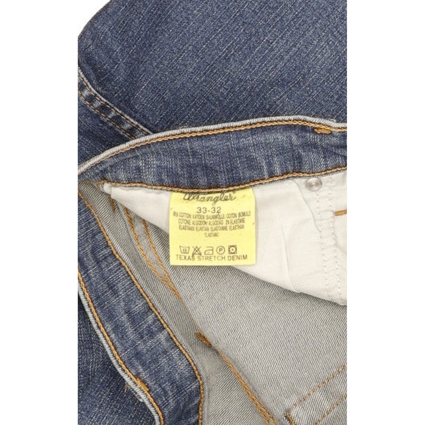 Wrangler Texas Men Blue Straight Regular Stretch Jeans W33 L32