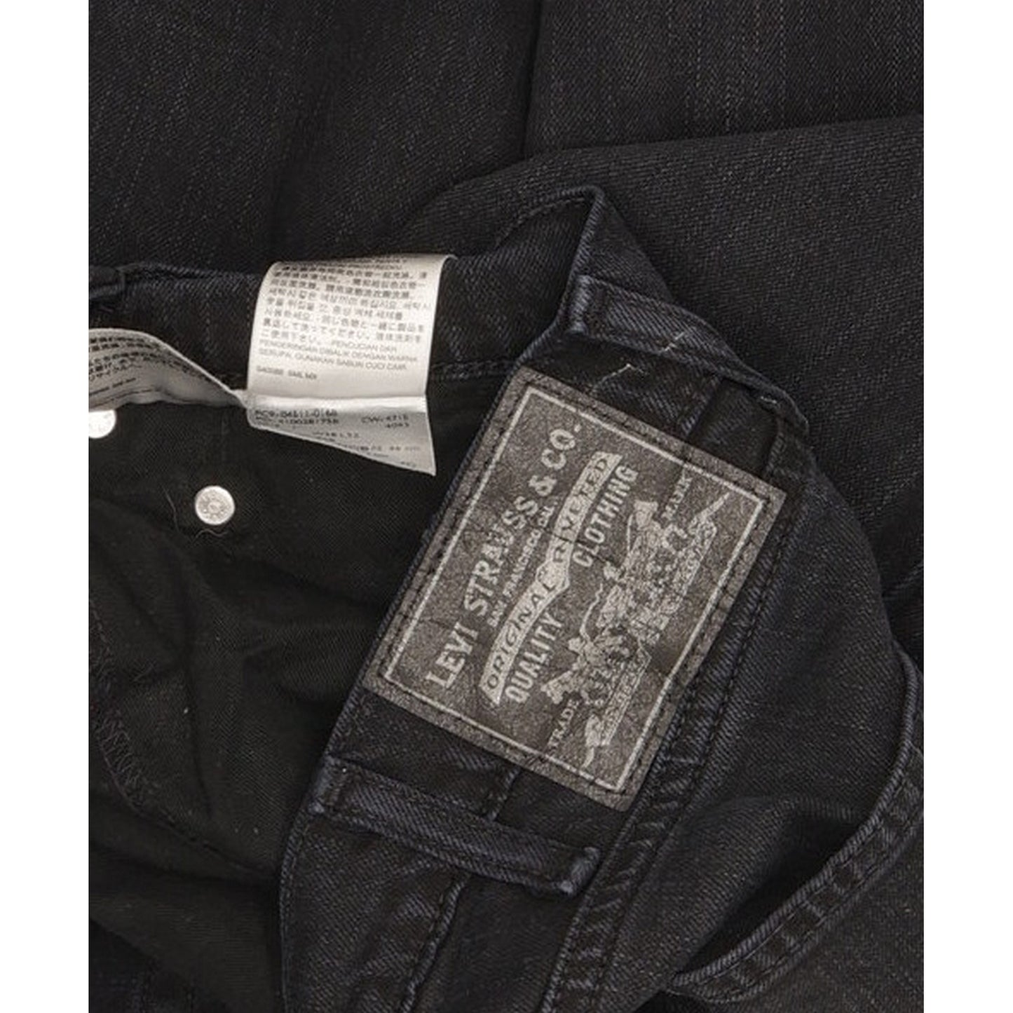 Levi's 511 Men Black Straight Slim Stretch Jeans W38 L32