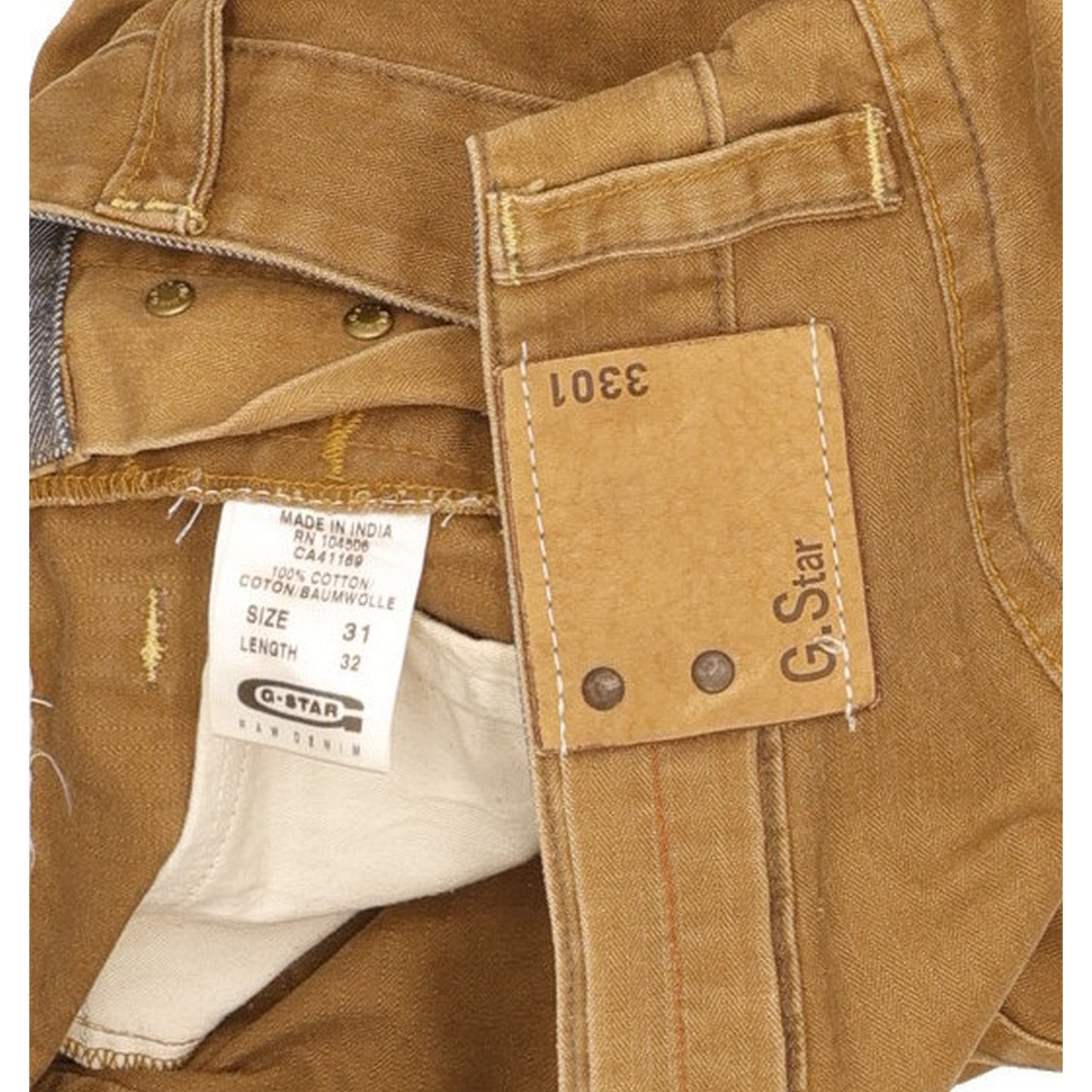 G-Star S.C. Radar Men Brown Straight Loose Jeans W31 L32