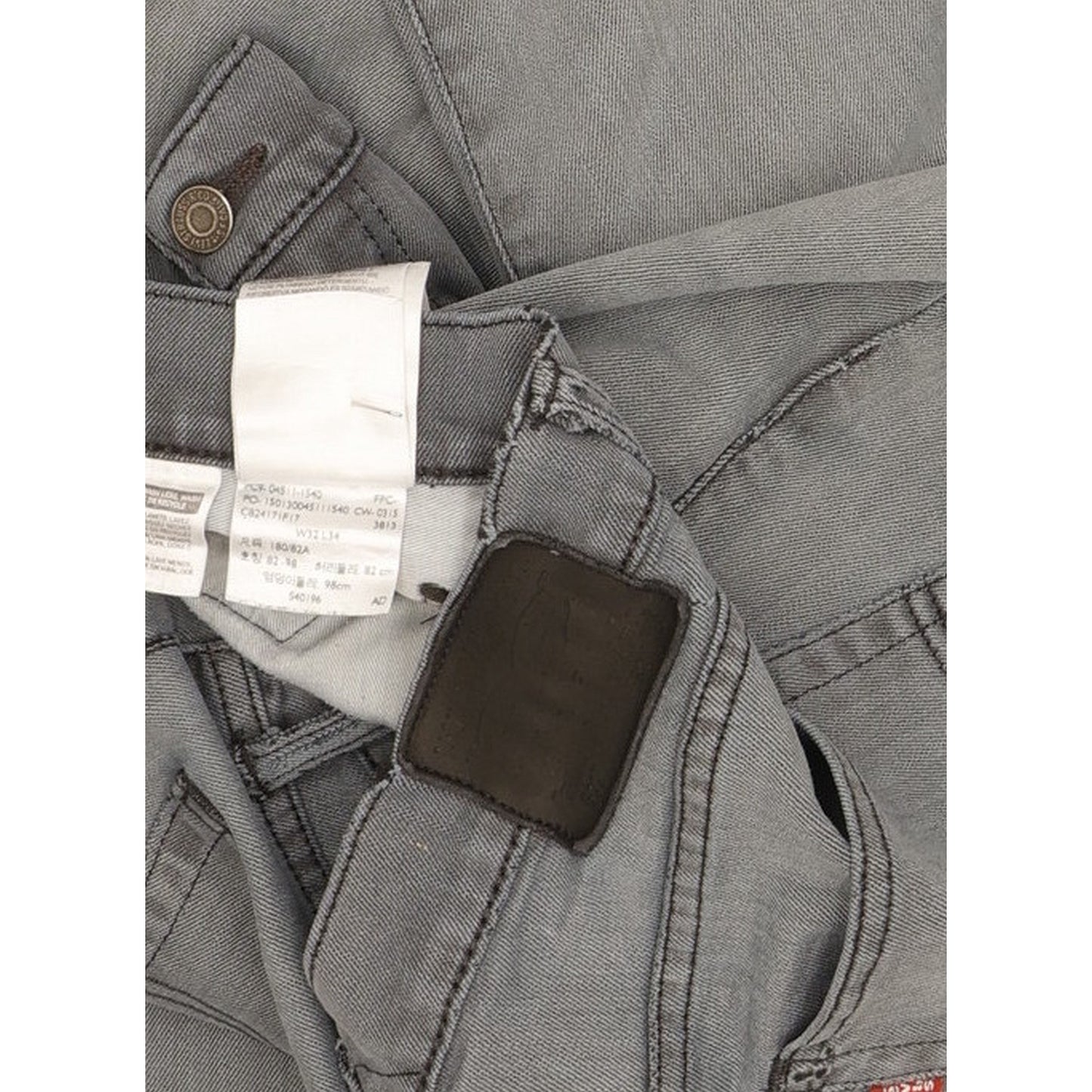 Levi's 511 Men Grey Straight Slim Stretch Jeans W32 L34