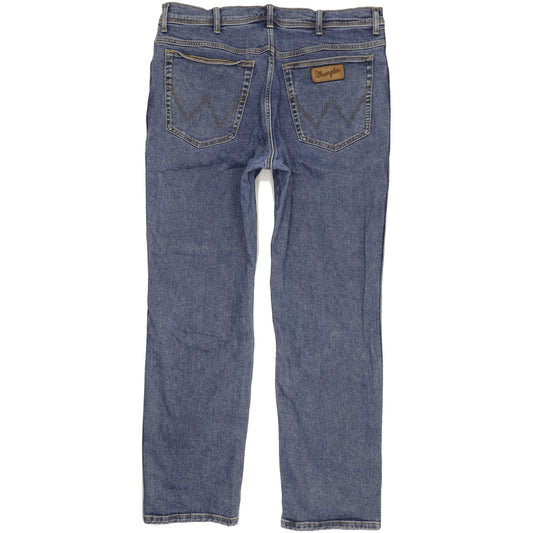 Wrangler Texas Men Blue Straight Regular Stretch Jeans W40 L32