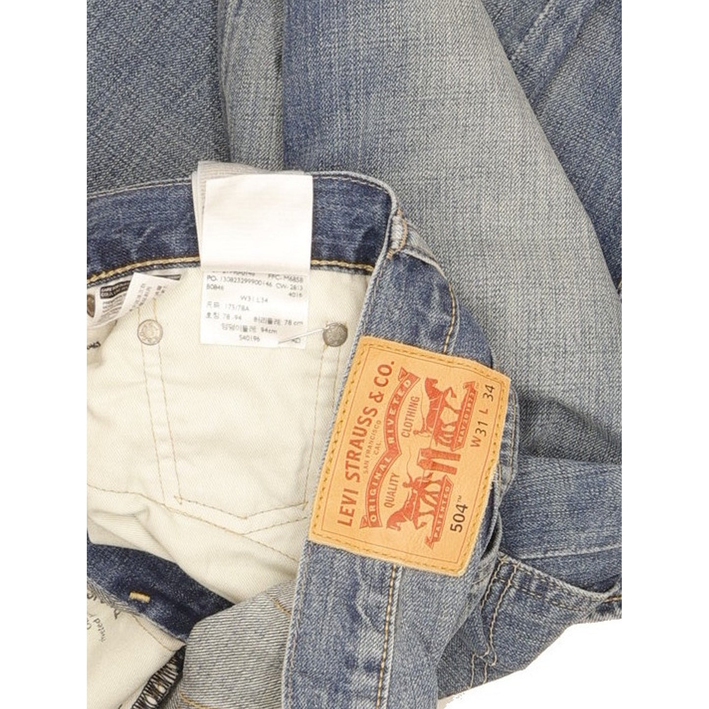 Levi's 504 Men Blue Straight Regular Jeans W31 L34