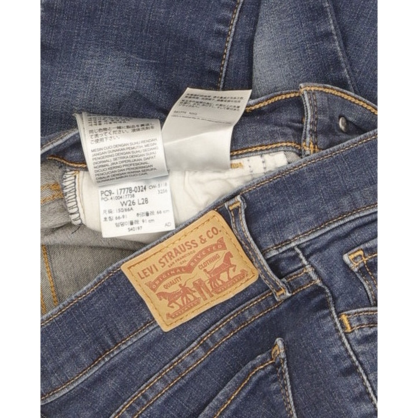 Levi's 710 Super Women Blue Skinny Slim Stretch Jeans W26 L28