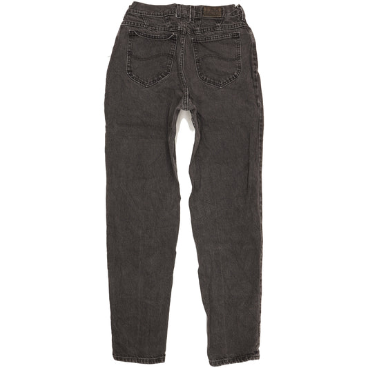 Lee Black Tapered Relaxed Mom Jeans High Waisted W30 L32