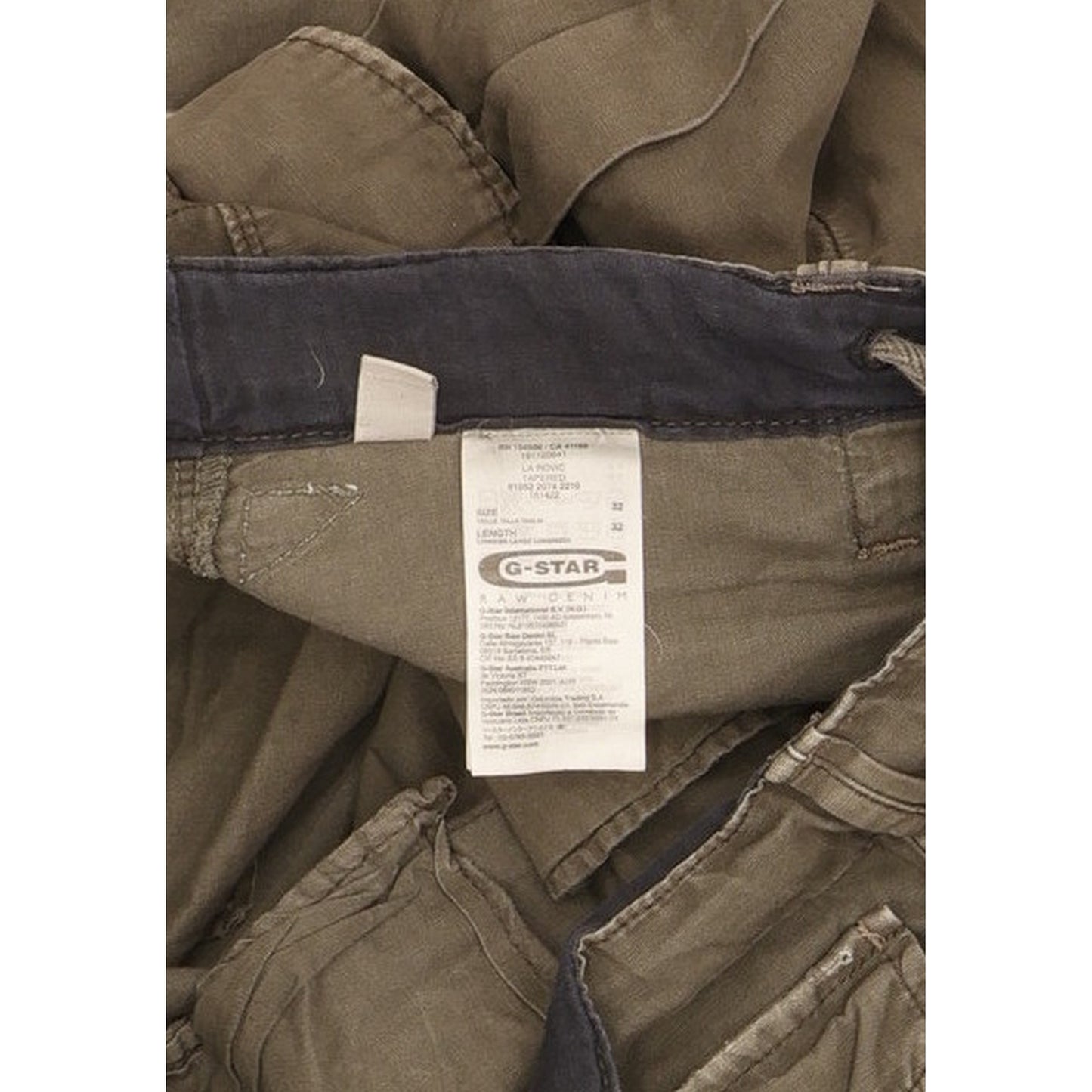 G-Star La Rovic Men Grey Tapered Relaxed Jeans W32 L32