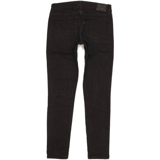 Levi's 711 Women Black Skinny Slim Stretch Jeans W27 L29