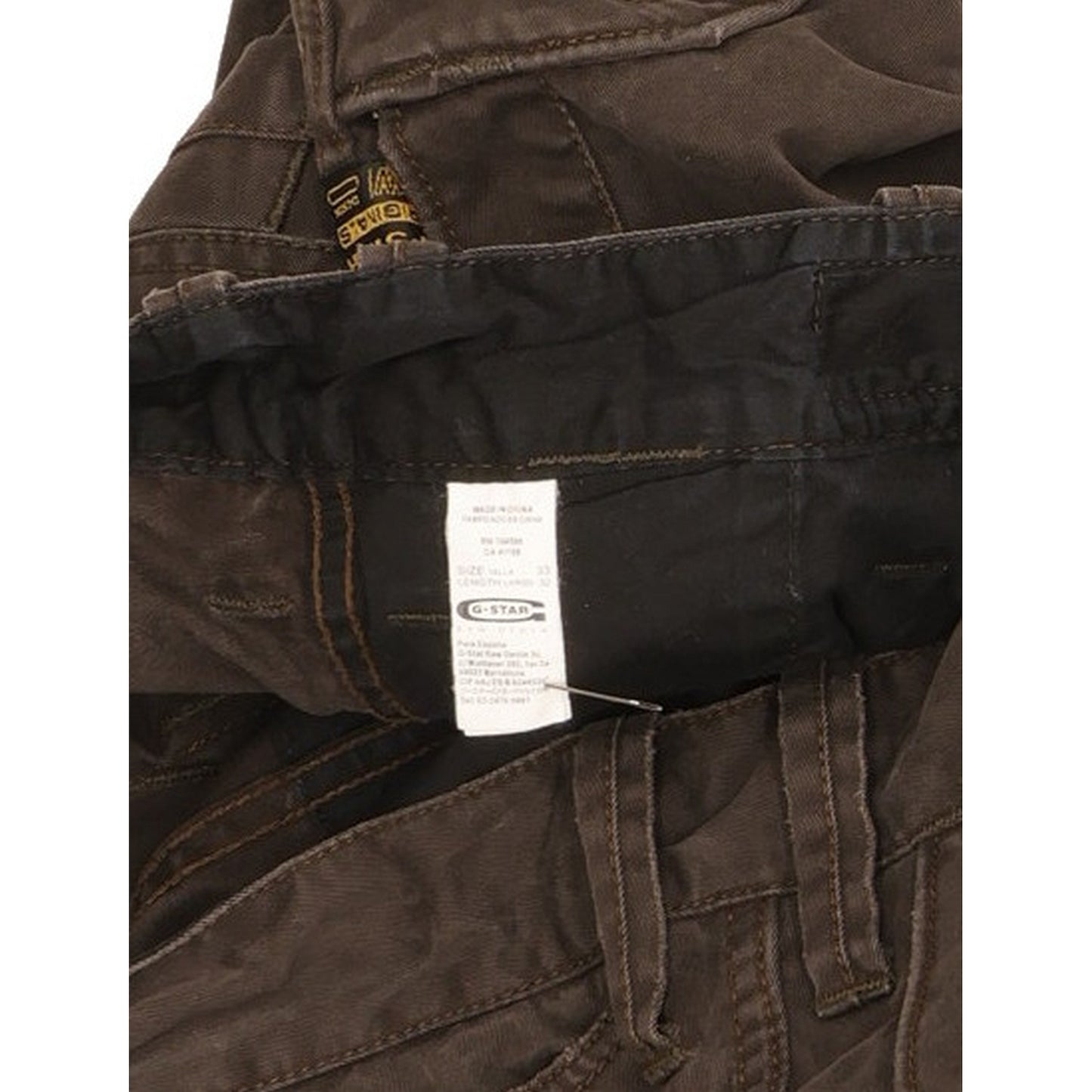 G-Star 5204 Men Brown Straight Regular Jeans W33 L32