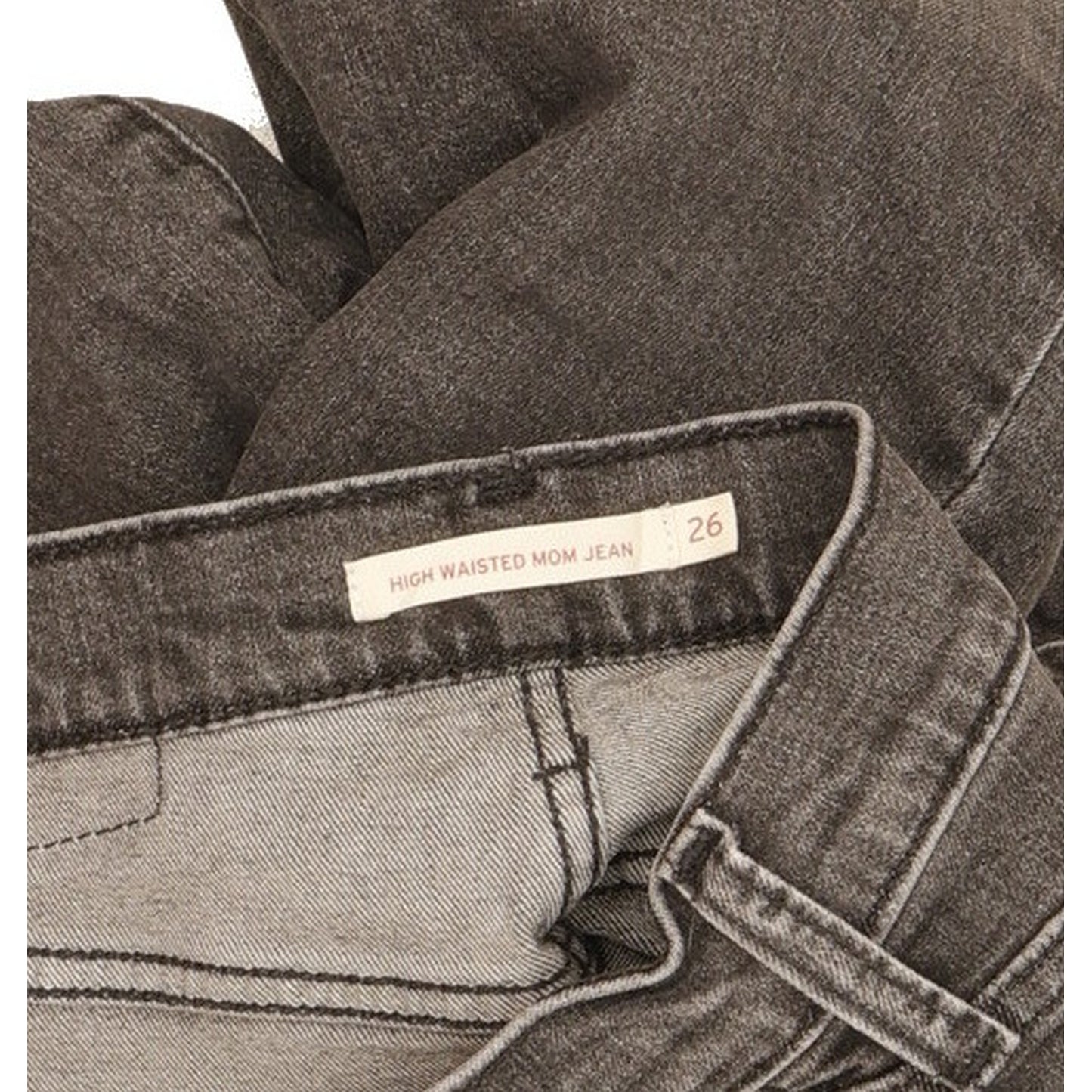 Levi's Grey Tapered Relaxed Mom Stretch Jeans High Waisted W26 L29