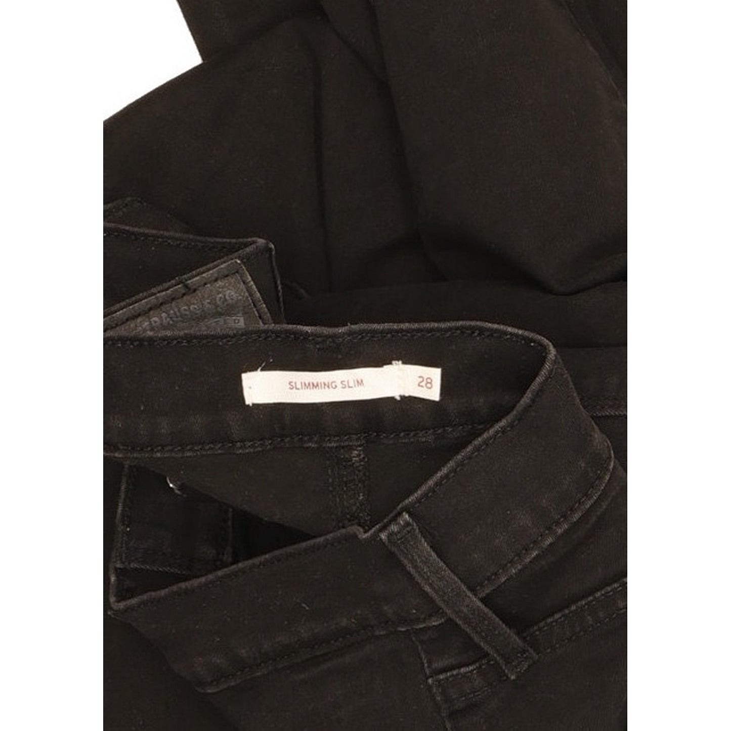 Levi's Slimming Women Black Straight Slim Stretch Jeans W28 L31
