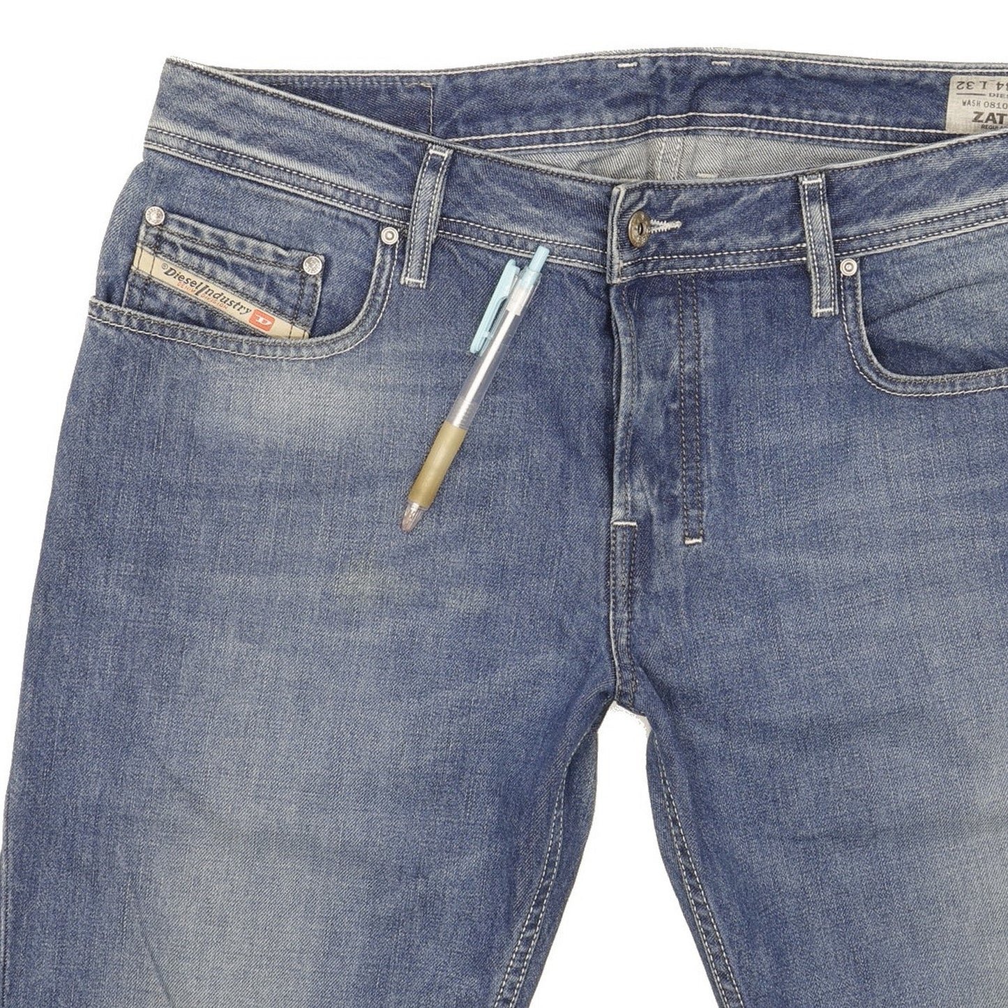 Diesel Zathan Men Blue Bootcut Regular Jeans W34 L32
