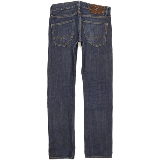 Replay Rood Men Blue Straight Slim Jeans W33 L33