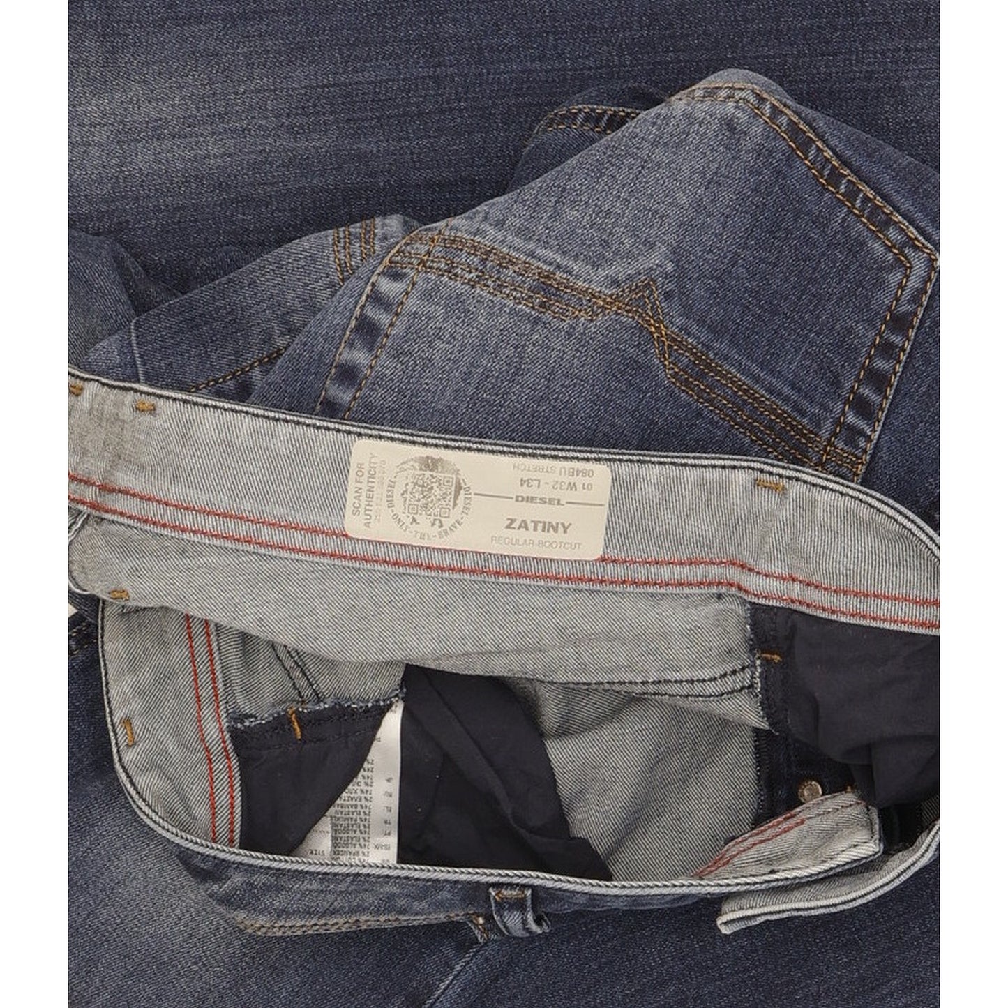 Diesel Zatiny Men Blue Bootcut Regular Stretch Jeans W32 L34