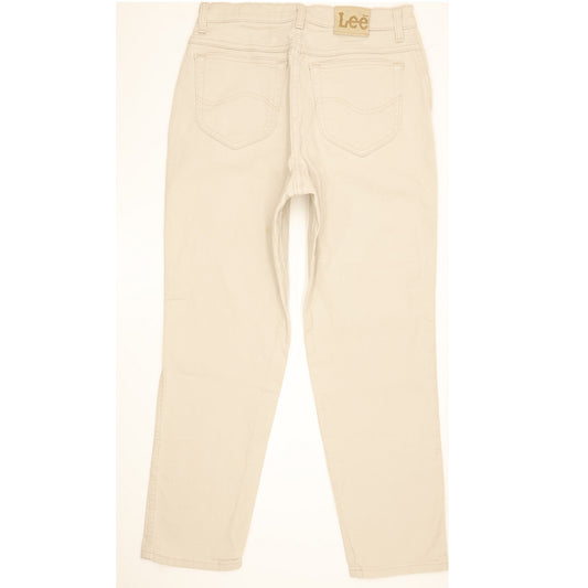 Lee Beige Straight Slim Jeans High Waisted W30 L27