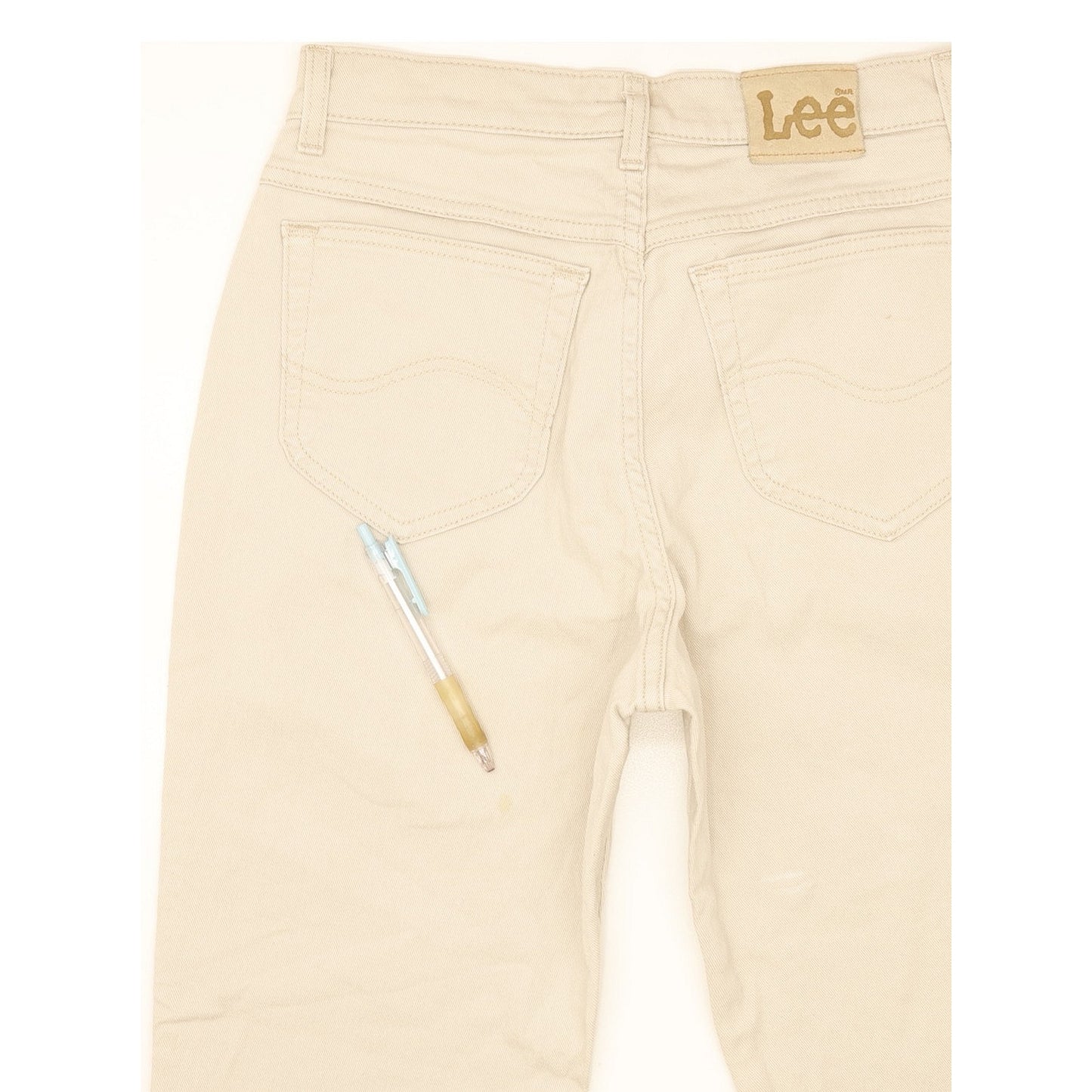 Lee Beige Straight Slim Jeans High Waisted W30 L27