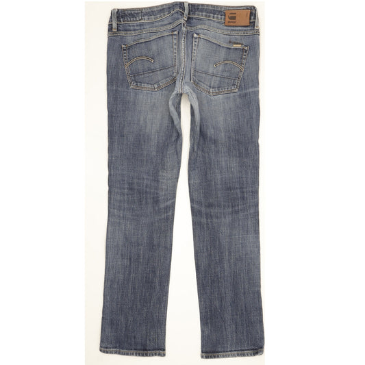 G-Star 3301 Women Blue Straight Slim Stretch Jeans W30 L29