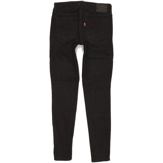 Levi's 711 Women Black Skinny Slim Stretch Jeans W26 L29