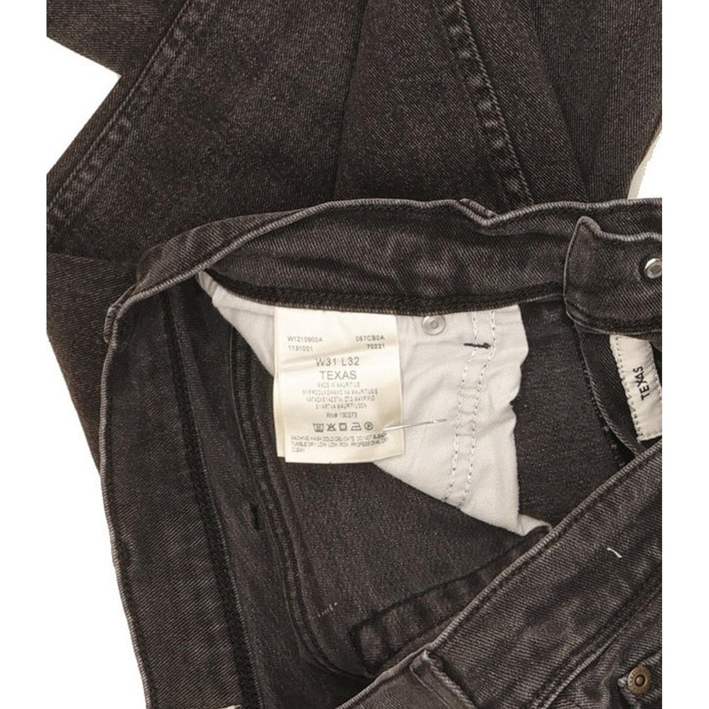 Wrangler Texas Men Black Straight Regular Stretch Jeans W31 L32