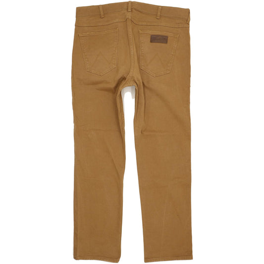 Wrangler Greensboro Men Brown Straight Regular Jeans W38 L31