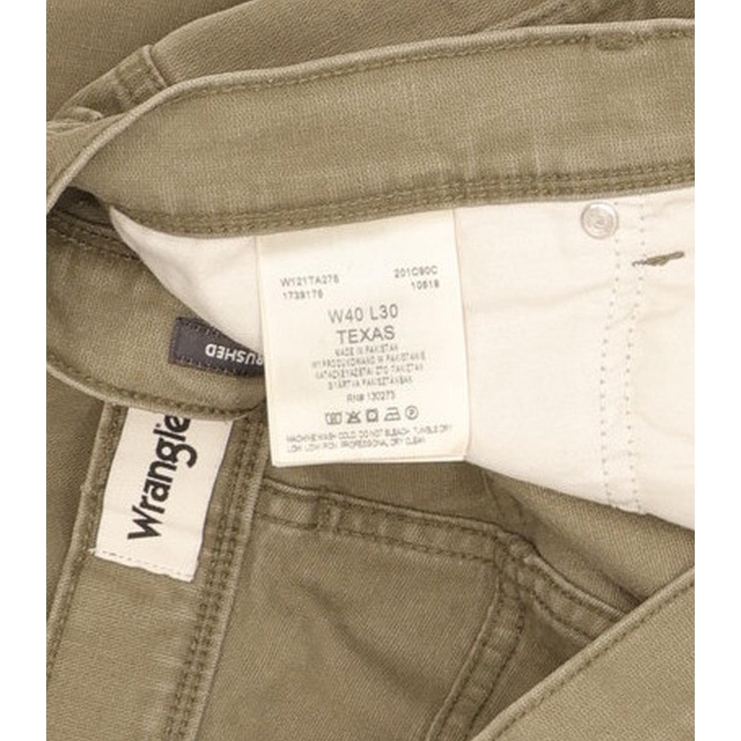 Wrangler Texas Men Green Straight Regular Stretch Jeans W40 L30