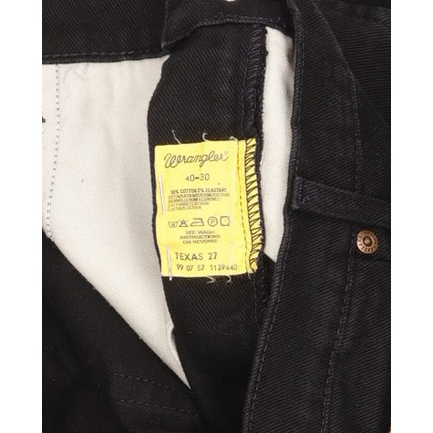 Wrangler Texas Men Navy Straight Regular Stretch Jeans W40 L30