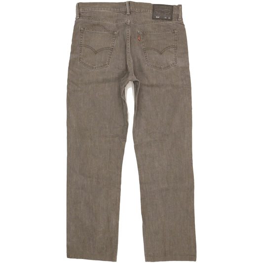 Levi's 514 Men Grey Straight Slim Stretch Jeans W33 L30