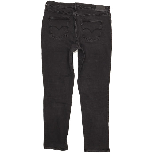 Levi's 312 Shaping Black Straight Slim Stretch Jeans High Waisted W33 L32