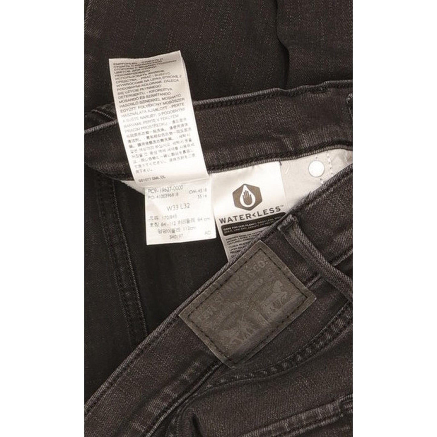 Levi's 312 Shaping Black Straight Slim Stretch Jeans High Waisted W33 L32