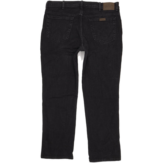 Wrangler Durable Quality Men Black Straight Regular Stretch Jeans W40 L31