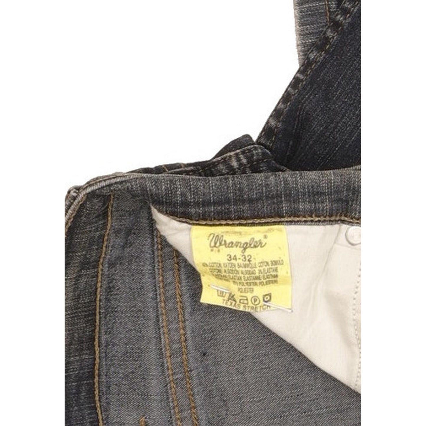 Wrangler Texas Men Blue Straight Regular Stretch Jeans W34 L32