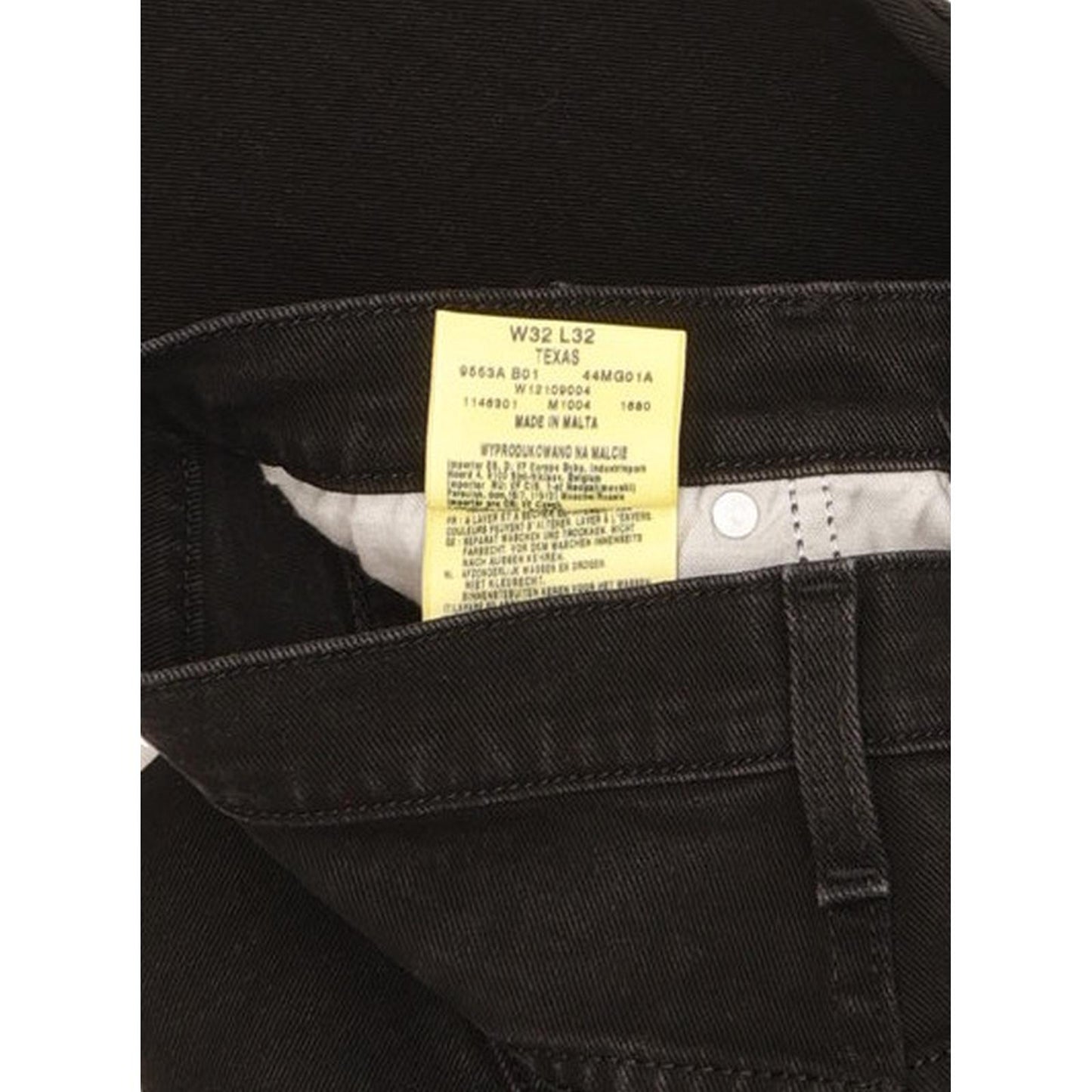 Wrangler Texas Men Black Straight Regular Stretch Jeans W32 L32
