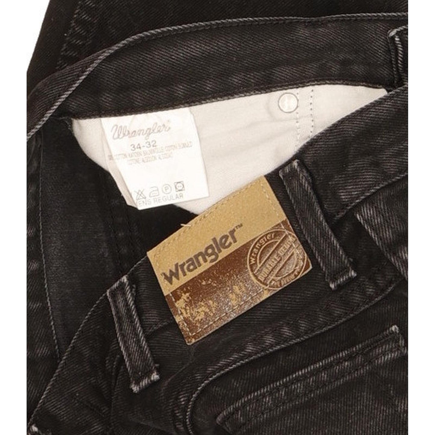 Wrangler Men Black Straight Regular Jeans W34 L32