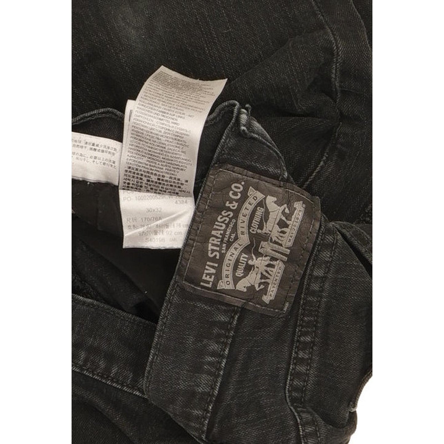 Levi's 511 Men Black Straight Slim Stretch Jeans W30 L32