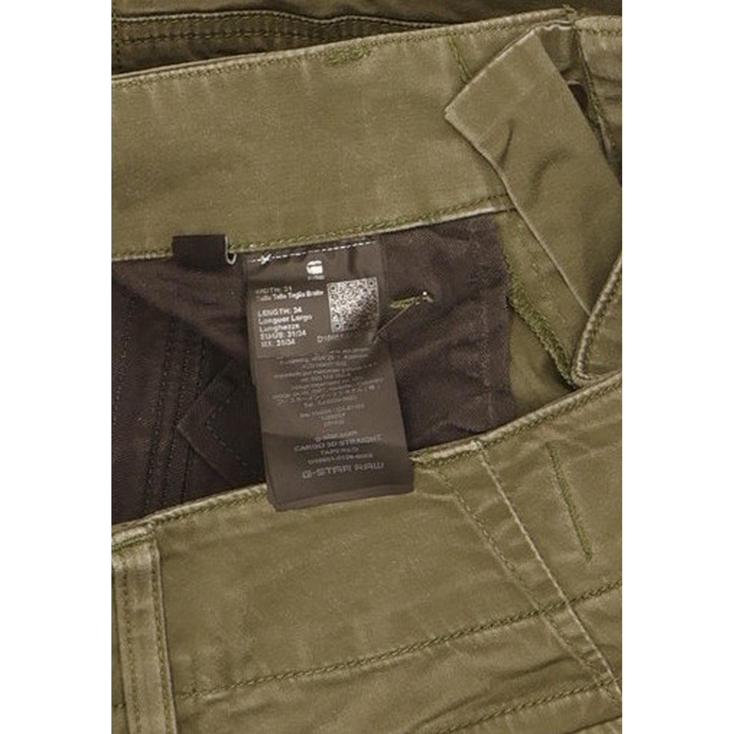 G-Star Cargo 3D Men Green Tapered Loose Jeans W31 L34