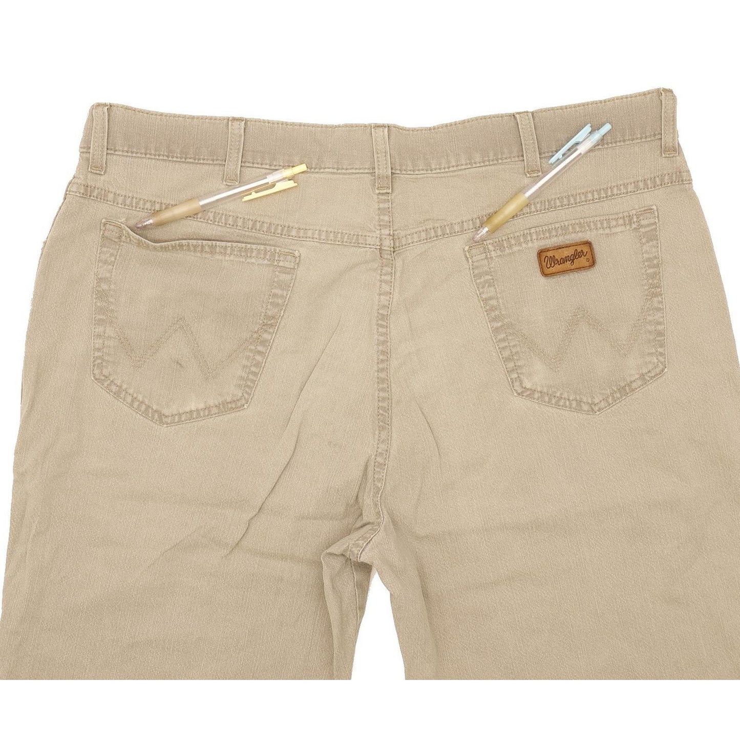 Wrangler Texas Men Beige Straight Regular Stretch Jeans W40 L27