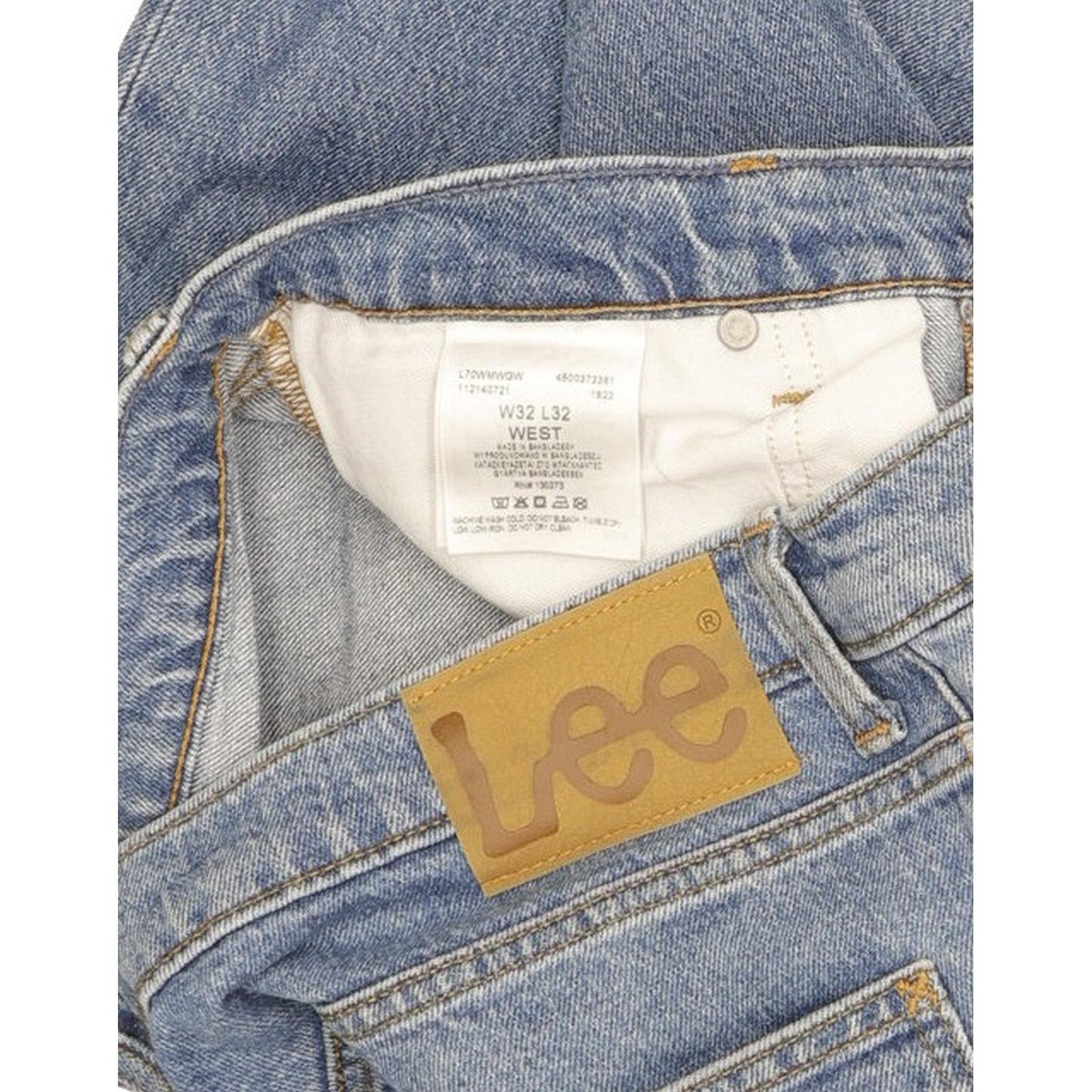 Lee West Men Blue Straight Regular Stretch Jeans W32 L32